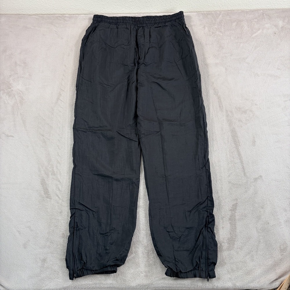 Vintage‎ Christian Dior Track Windbreaker Lined Pants Black Men Large Ankle Zip